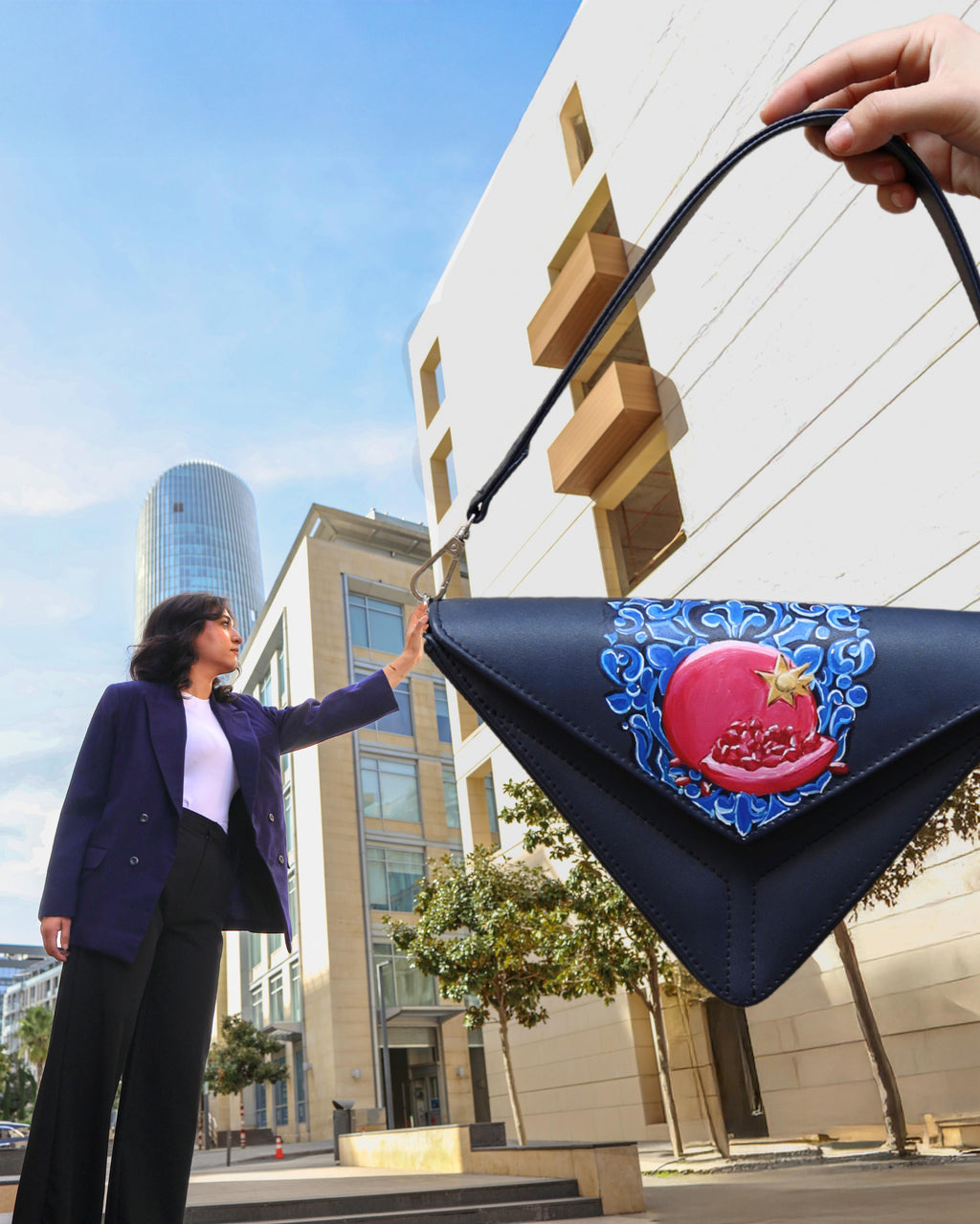 Artistic pomegranate bag