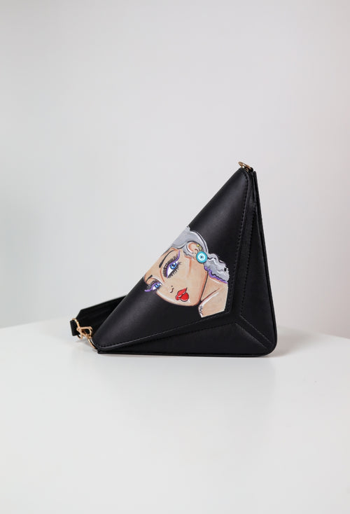 Artistic silver lady bag